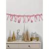 1PC Pink White Bow Party Decorations Banner Bow Garland Decor, Bow Garland Ribbon for Party Holiday Birthday Wedding Engagement Bedroom