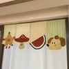 Partition Half-Curtain Magic Sticker Kitchen Partition Curtain Cartoon Door Curtain  Space Divider