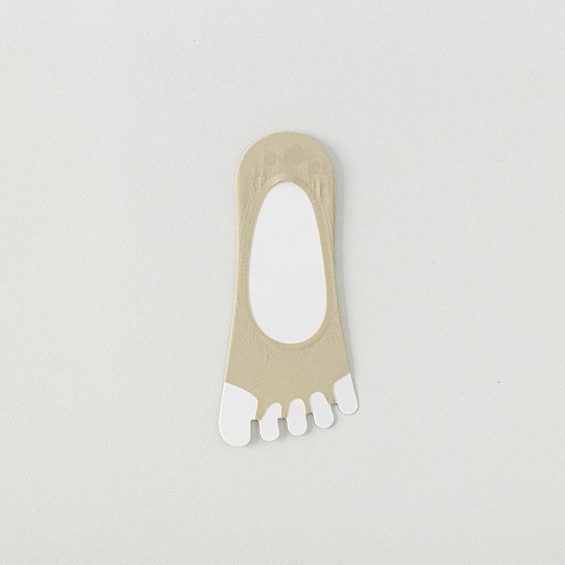 

Female Summer Thin Invisible Shallow Mouth Non Slip with Five Fingers Boat Socks 1 pair