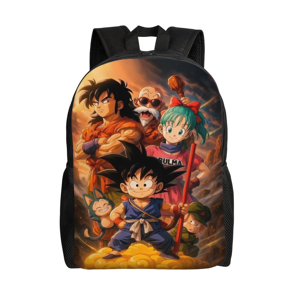 Kid Goku Flying On Nimbus Dragon Ball Backpack Cute Backpacks Youth Hiking Big High School Bags Design Rucksack