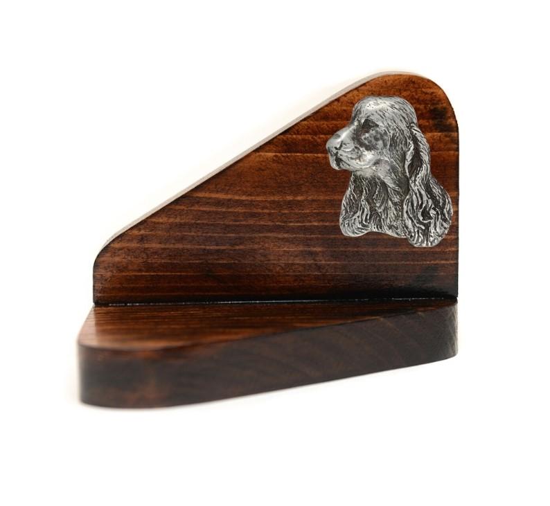 

English Cocker Spaniel - wooden candle holder with a dog, tealight holder, a memorial place for a dog by Art-Dog brand коричневий