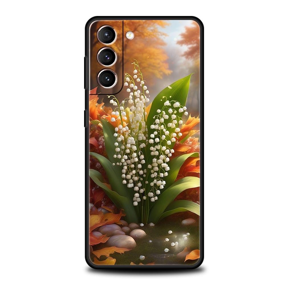 Lily Of The Valley Clear Floral Phone Case for Samsung Galaxy S26 S25 S24 S23 S22 S20 S21 FE Ultra S25 Edge Plus Soft TPU Cover