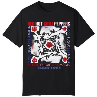 Red Hot Chili Peppers Blood Sugar Sex Magik Tour 1991 Camiseta con Portada Todas las Tallas S-4XL Unisex