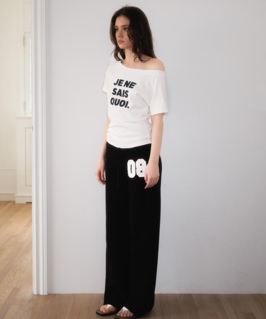 ROSEFRANTZ Minimal French Lettering T-Shirt [White]