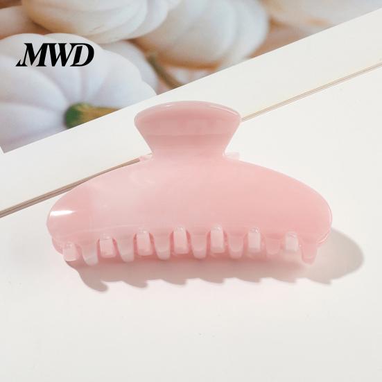 Gentle Pastel Hair Clip Back Head Claw, Macaron Color Shower Clip, Smooth Surface Large Long Claw Anti-Slip Teeth Accessory for Buns Commuting Travel