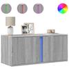 Wall Mounted TV Cabinet with LED Lighting Grey Sonoma 80 x 31 x 35 cm