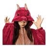 [OLAOLA] Dragon Kigurumi Pajamas for Adults Red Halloween Costume Disguise Animal Loungewear Dragon Fluffy Warm Cold Weather Room Wear Flannel Unisex