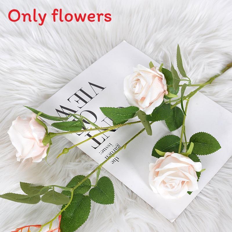 Head Supply 3 Rose Artificial Flower Bouquet For Wedding Photography Decor