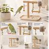 Durable Parrot Tray Rack Wooden Bird Platform Food Box Bird Feeding Station Rack  Training Tool