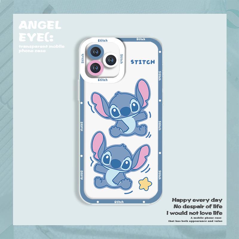 

Stitch Cross-border iPhone 16 Pro Case - Transparent Angel Eye Design for iPhone 17, Cute and Protective iPhone 13 Pro Max