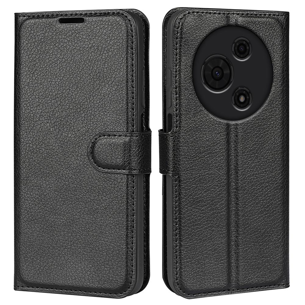 For TCL 605 4G Case Litchi Texture Shockproof Leather Wallet Phone Cover