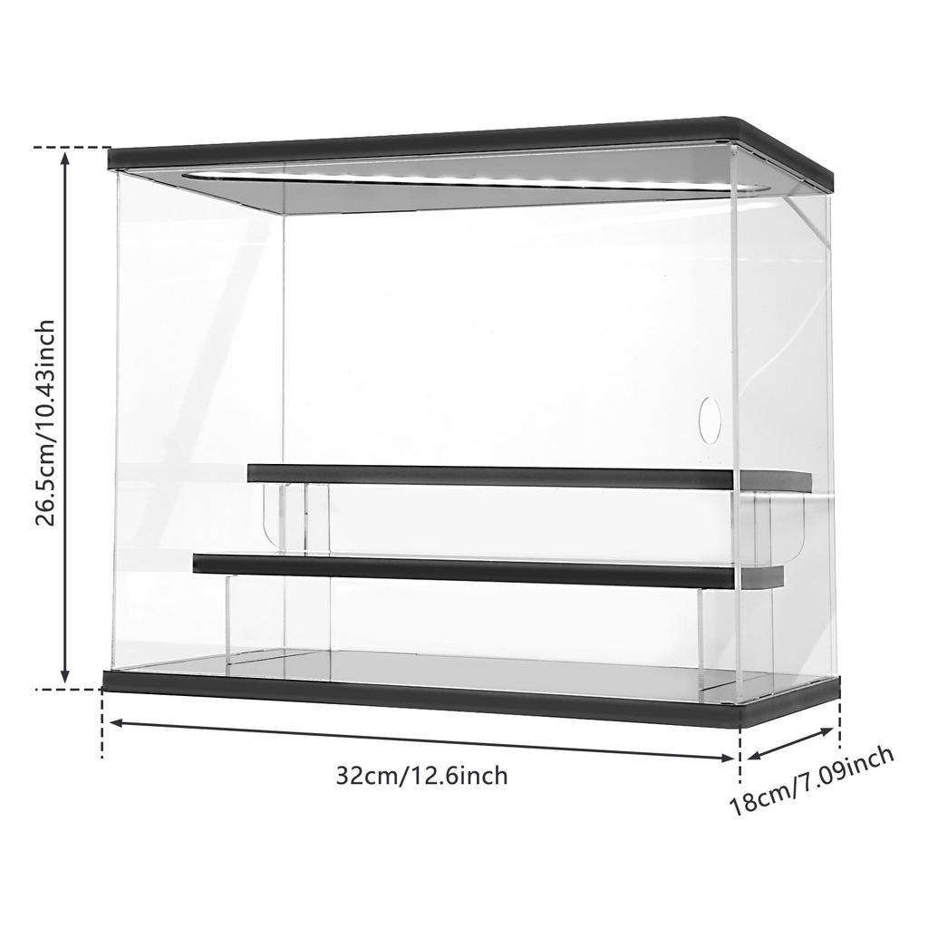 3/5 Layers Acrylic Display Case With LED Light Figurines Toy Blind Box Organizer Dust Proof Dolls Action Figure Display