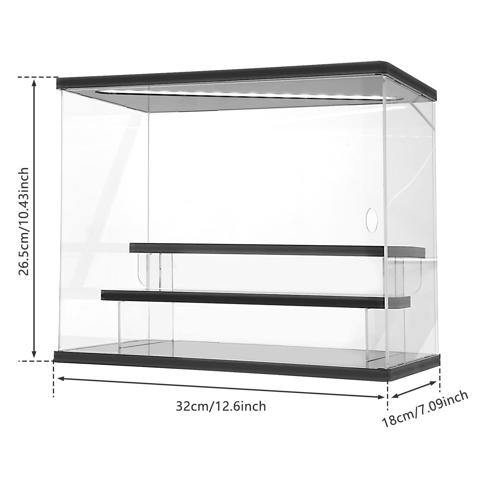 

3/5-ярусная акриловая витрина со светодиодной подсветкой, органайзер для фигурок, игрушек, блайнд-боксов, пыленепроницаемая, для кукол, экшн-фигурок