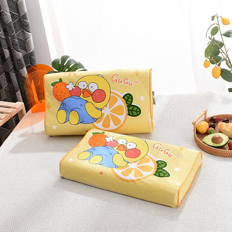 Thai Children's Latex Pillow Natural Cartoon Pillow Core Baby Cotton Cover Pillow Kindergarten Neck Protection Baby Pillow