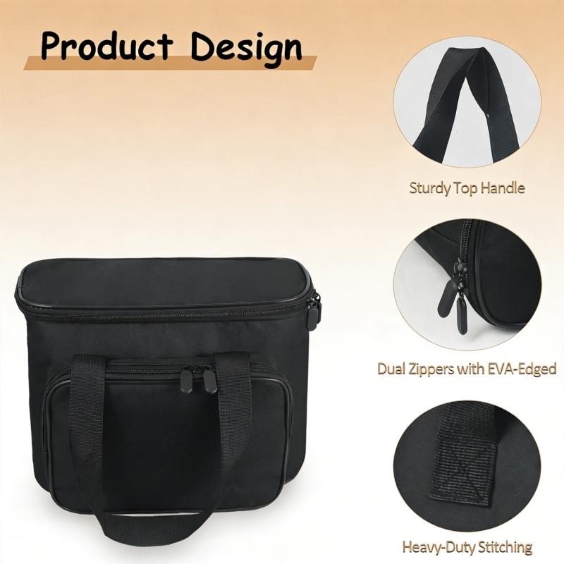 Portable Storage Bag for Machine with Multi Compartment Organization Protective Cushioning Travel Ready