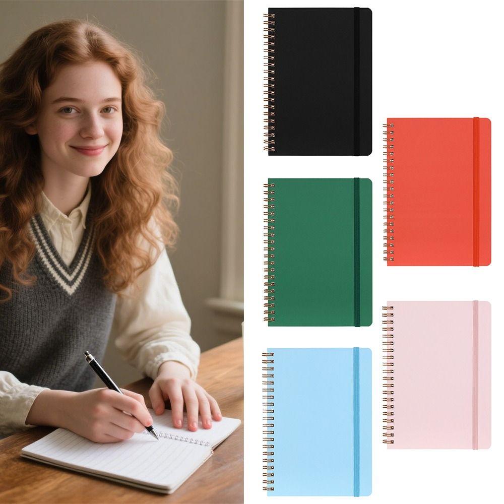 Thicken Diary Book Strap Design Memo Pad Multi-purpose Coil Notebook Students Stationery