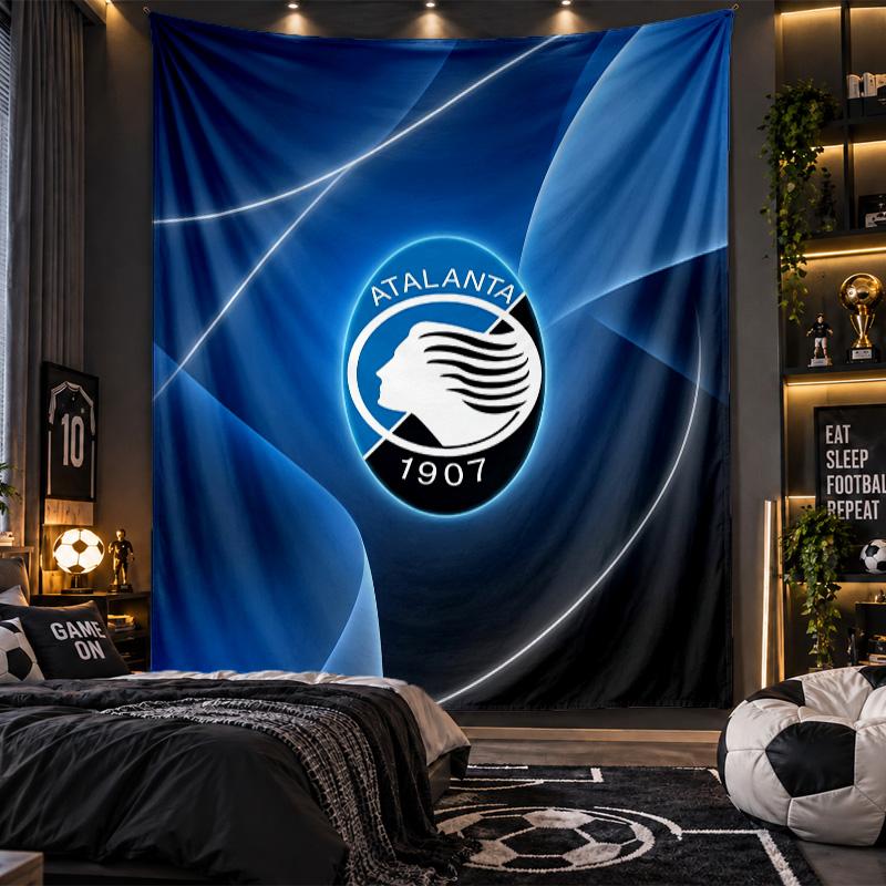 Wall Hanging Tapestry Atalanta FC Print Cloth for Living Room Bedroom Home Decor