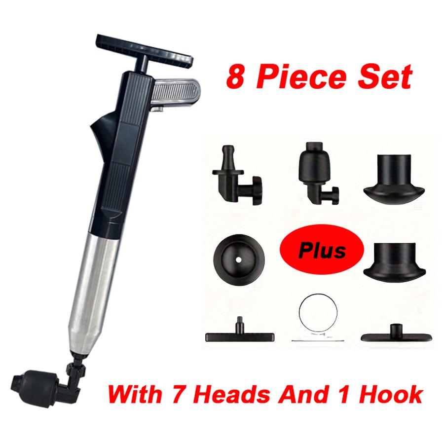 Toilet Plunger High Pressure Air Drain Blasting Pump Dredge for Kitchen Bathroom Clogged Pipes Sinks Floor Drains