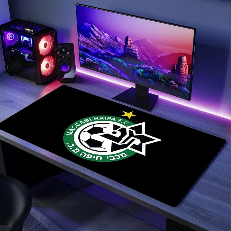 Maccabi Haifa Art Mouse Pad, Large Gaming Desk Mat, Non-slip XXL Mousepad for Laptop & Tablet, Mini PC Playmat with Stitched Edges
