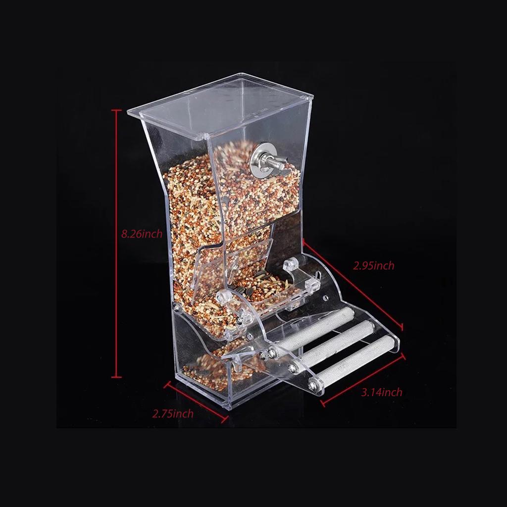 Hanging Bird Feeder for Cage Bird Feeder House Bird Feed Box Hanging Parrot Food Feeder Container Outdoor Feeding