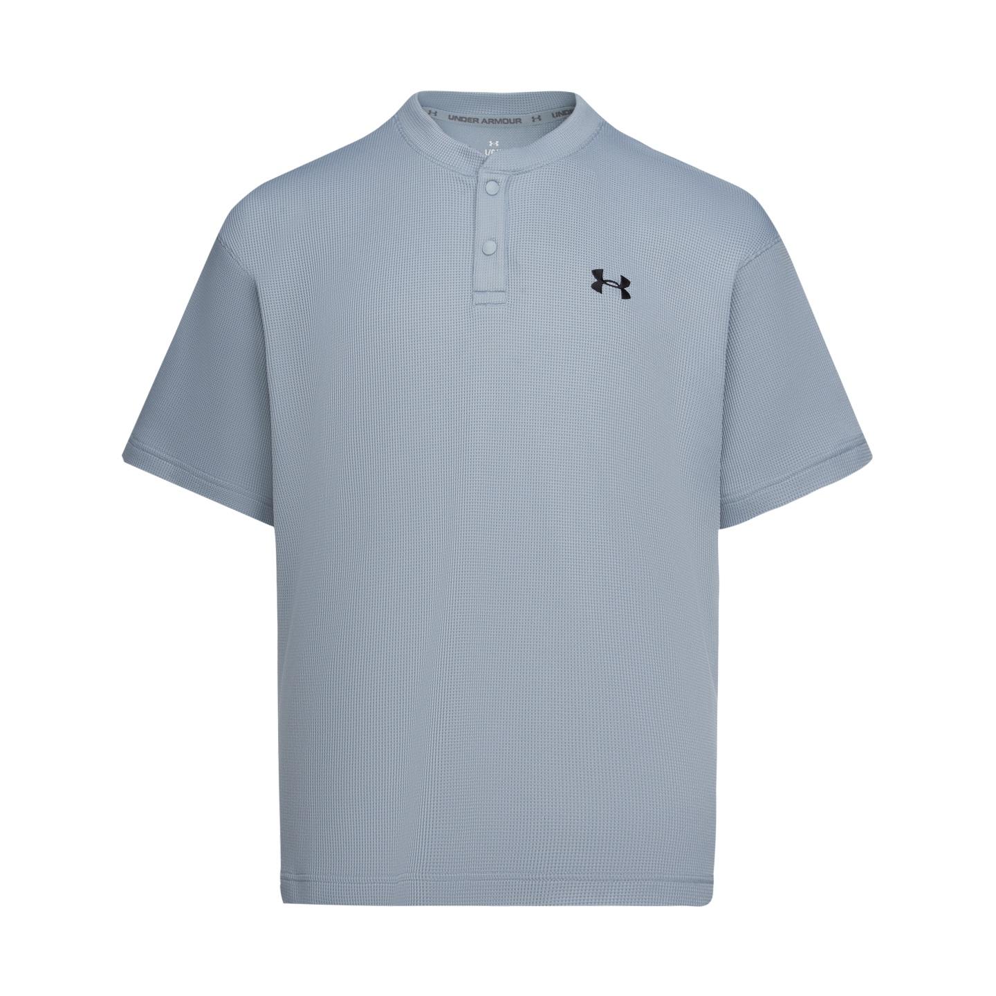Under Armour Мужская футболка-henley из вафельной ткани с удобным спущенным плечом, короткий рукав, топ 6007562-465