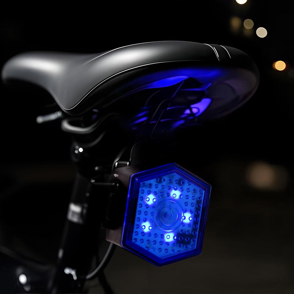 High-brightness Led Bicycle Taillight Waterproof USB Rechargeable Bike Taillight 5LED Taillight for Night Cycling Bicycle Light