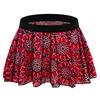 Unisex Mini Skirt Elastic Waist Vintage Printed Pleated Short Soft Breathable Clubwear Panties Underwear Underpants Male Inmitate Clothes