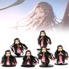 Charming Nezuko Pvc Figurines Set 6 Cute Demon Slayer Miniatures For Fans