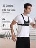 Reflektierende Outdoor-Sportweste mit Handy- und Wasserflaschen-Brusttasche zum Laufen, Radfahren und Bergsteigen