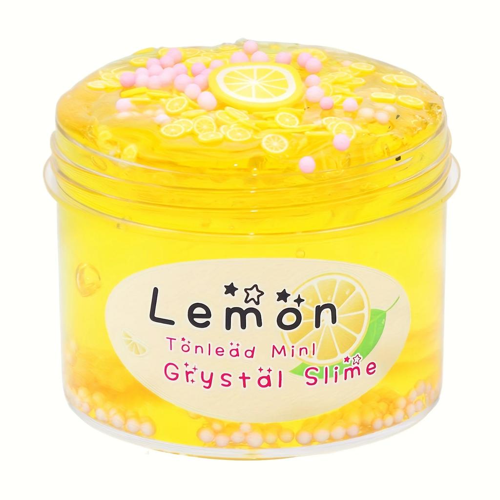 70ml Crystal Mud Slime Fruit Mud Coconut Mud Soft Ceramic Chip Fruit Slice Color Mud Decompressing Toy Watermelon Lemon Cherry