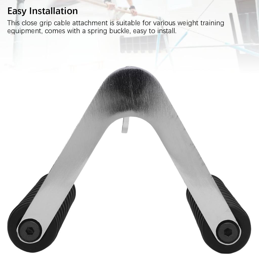 Row Handle Multi Purpose Strength Training Pull Down Handle Close Grip Cable Attachment with Spring Buckle