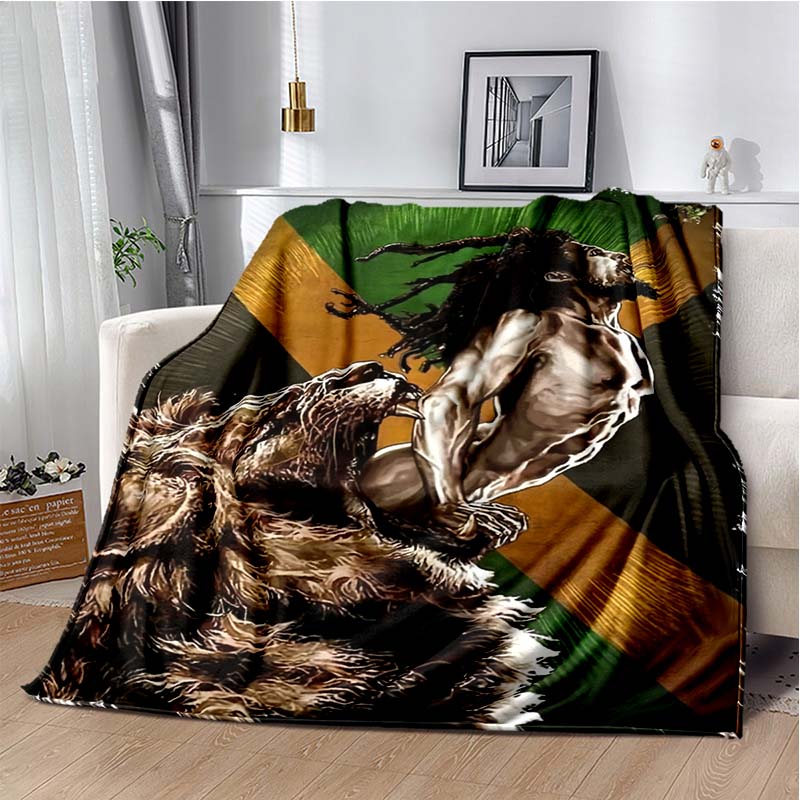 Bob Marley Music Throws Blanket for Kid Couch Sofa Travel Home Picnic Hiking Bed Beding Super Soft Flannel Blanket Birthday Gift