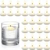 30Pcs Unscented Floating Candle Decorative Floating Candle for Wedding Pool,Valentine Day Bathtub,Christmas Decoration