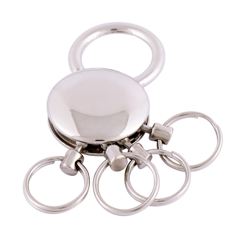 Подарок Высококачественный Креативный Брелок-клипса на Поясной Ремень Брелок-цепочка 4 Кольца Брелок Съемный Держатель для Брелока серебряный