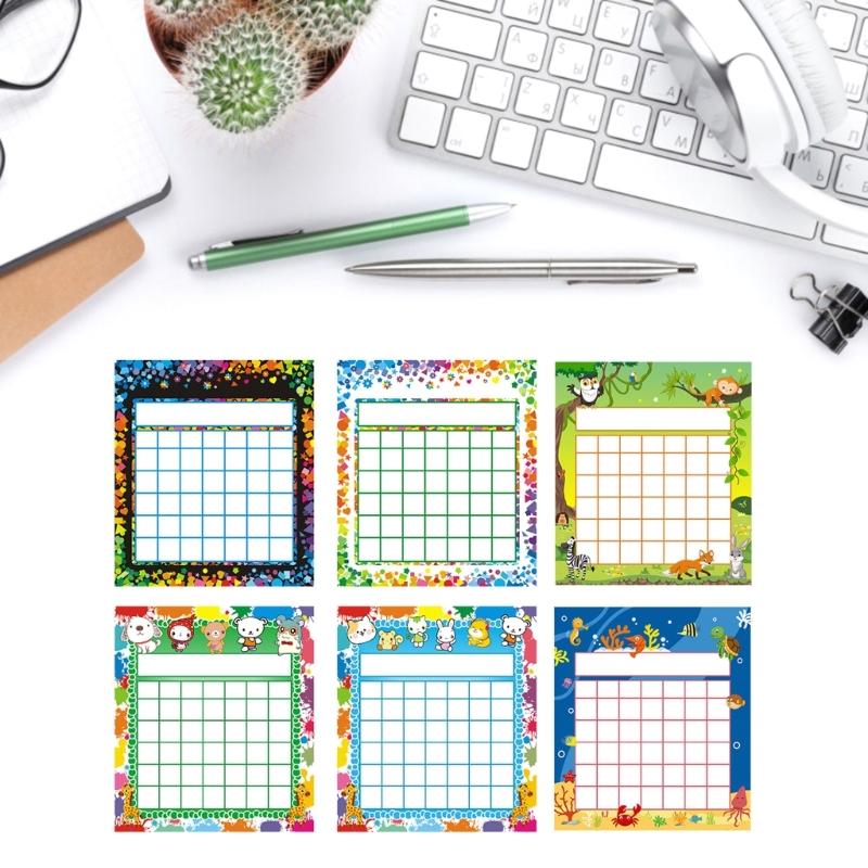 50 Pieces Classroom Incentive Chart Cartoon Children Positive Behavior Reward Board for Shool Teacher Student