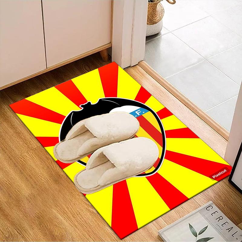 Valencia Cf Crest Design Rug Game Carpet, Floor Mat for Bedroom Living Room Entryway Rug, Home Decor Idea Gift for Christmas birthday