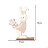 Adorable Easter Bunny Wooden Table Decor with Stable Base - Lightweight and Charming