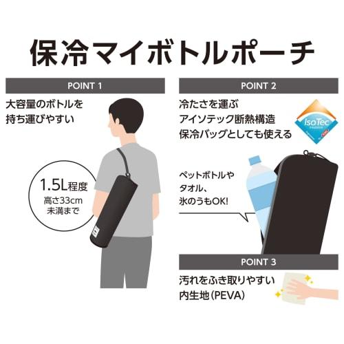 Thermos Insulated My Bottle Pouch with Shoulder Strap for 1.5L Water Bottles, Can Also Be Used As an Insulated Bag, Isotec Insulated, Stone Black, APL