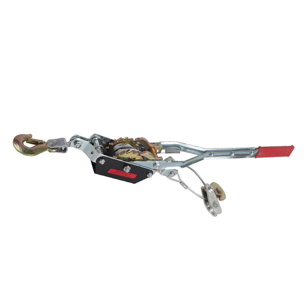 Wire Rope Hand Power Puller Tighten Tool Mini Tightener Double Hook Lifting Tool(4 Ton)