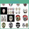 Eerie Plastic Halloween Skull Masks With Unique Styles For Costume Parties