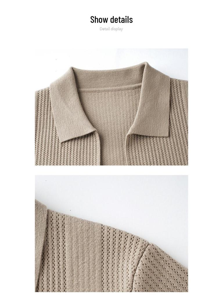 Woodpecker Men's Autumn Knitted Cardigan: Business Casual, Fashionable & Versatile for Middle-Aged Men