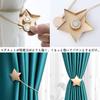 Sitengle Curtain Tassel Magnet Star Curtain Accessories Strong Magnet Curtain Clasp Curtain Clasp Present Popular 4 (Silver, Pieces)