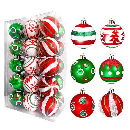 Pcs Christmas Balls Ornaments 2.4 Inch Small Shatterproof Plastic Balls