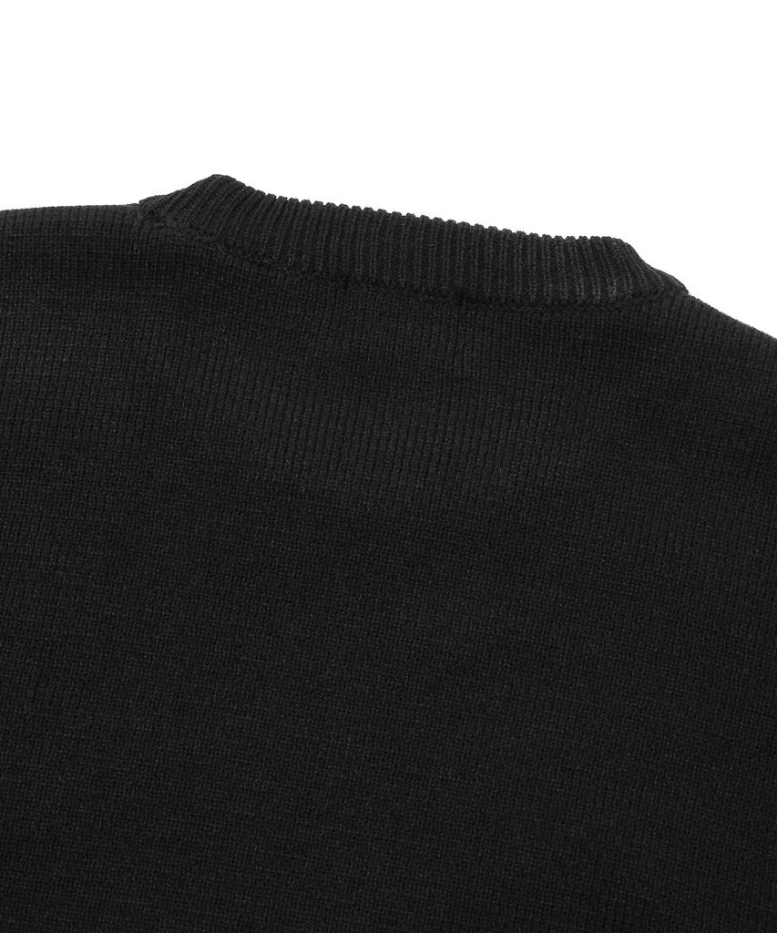 BEENTRILL NEWYORK Hashtag Basic Round Oversized Knit (Black)