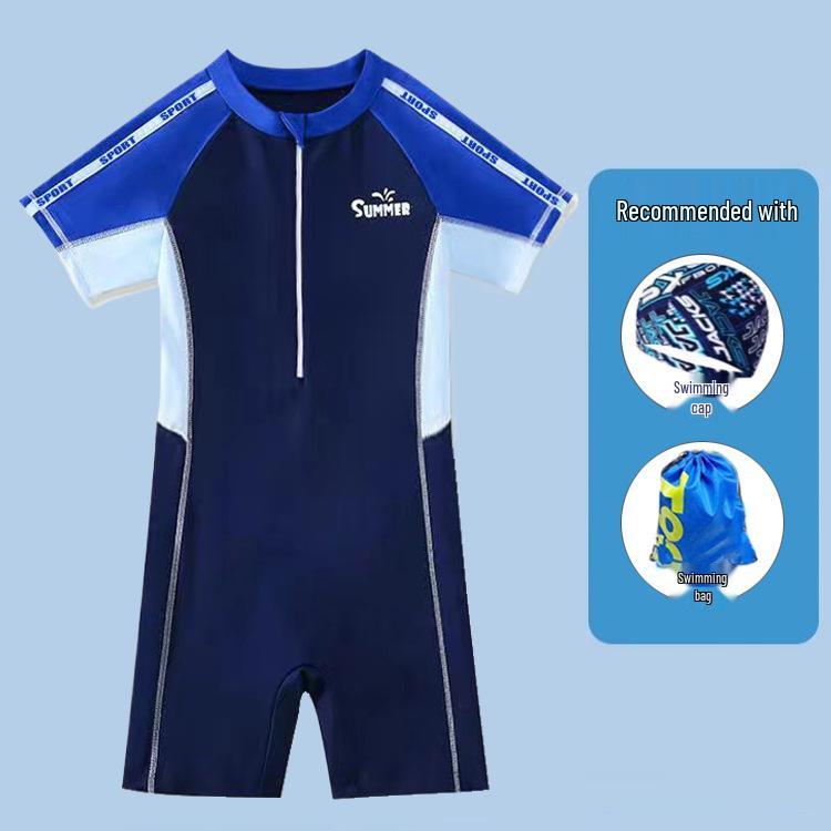 Chłopięcy jednoczęściowy strój kąpielowy szybkoschnący dla dzieci - Trening profesjonalny