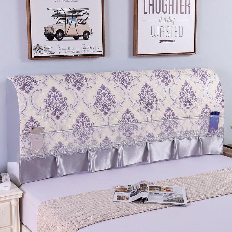 

Стеганый Всевключено Эластичный Полупакет Прикроватный Чехол Кружевной Чехол для Хранения Пылезащитный FlowerGary,1.2m