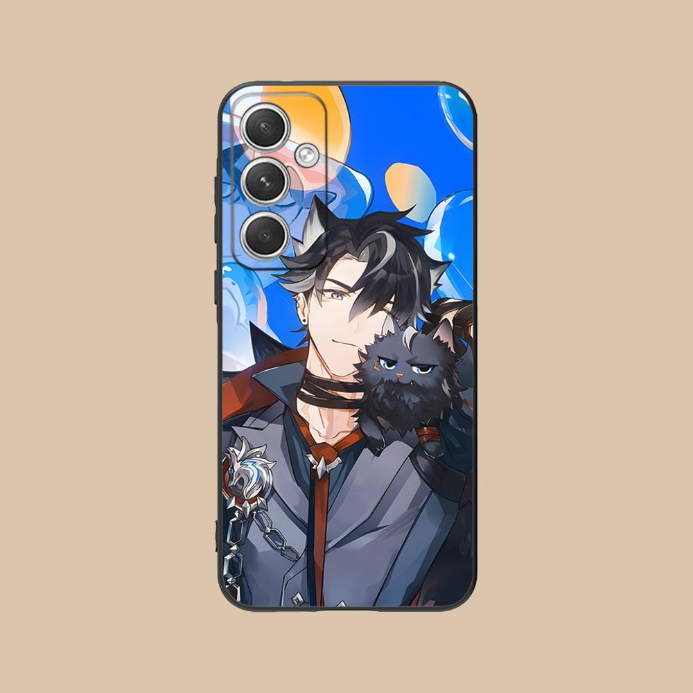 Game GI Wriothesley Matte Mobile Phone Case for Samsung Galaxy S26 S25 S24 S23 S22 S21 S20 Note20 Plus FE Ultra Colorful Cover