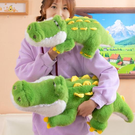 Large Crocodile Hugging Pillow Green Giant Stuffed Animal Doll Toy Soft Plush Body Pillow for Kids And Adults