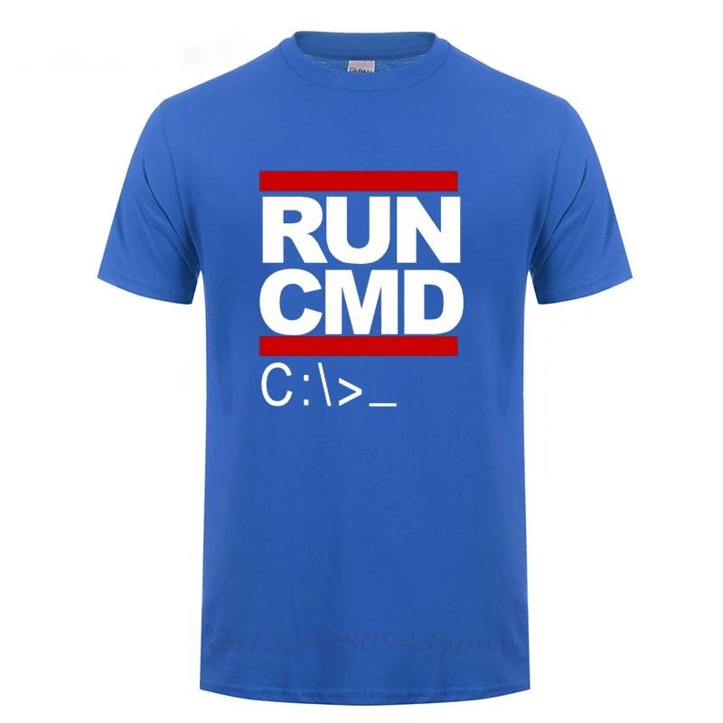 Run Cmd Computer Programmer Tshirt Unisex Clothes Best Gift For Boysfriend Husband Father Tees Pure Cotton Short Sleeve Unisex Tshirt