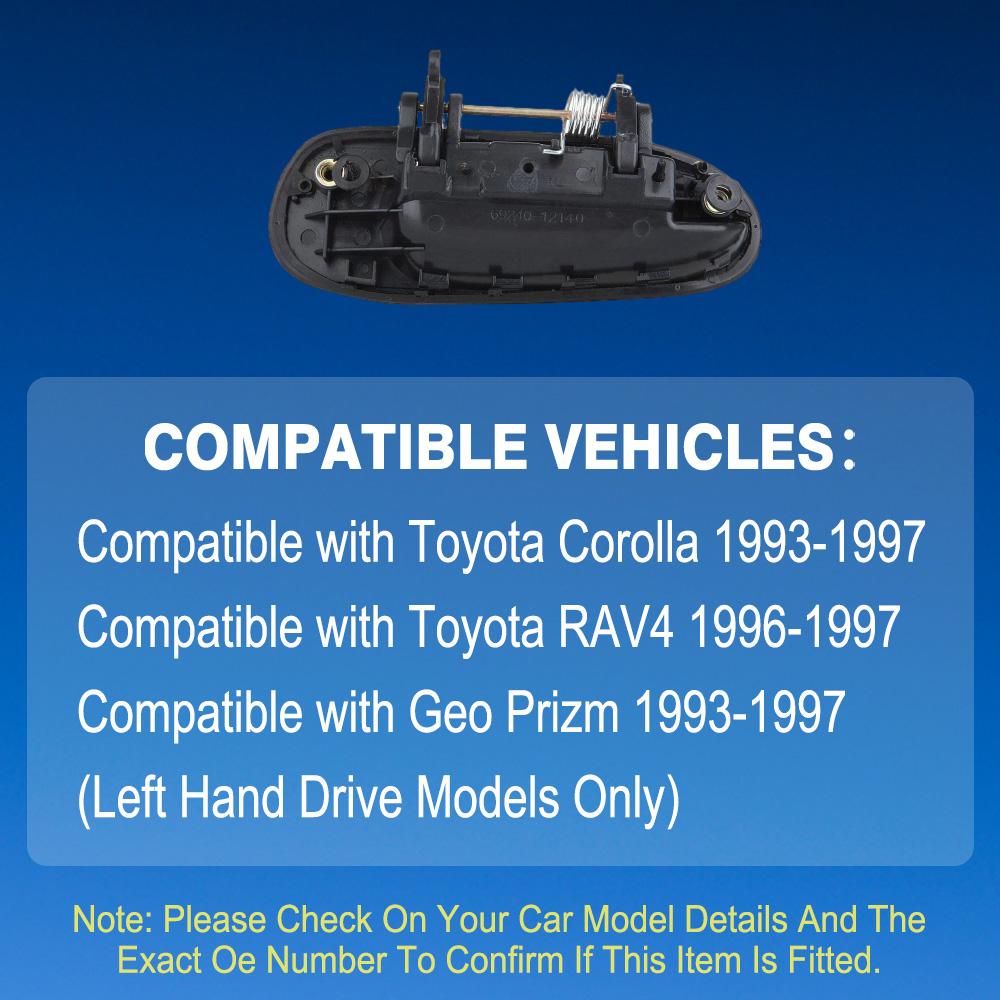 Car Front Rear Left Right Exterior Door Handle For Toyota Corolla Geo Prizm1993-1997 RAV4 1996-1997 LHD 69220-12160, 6921012160